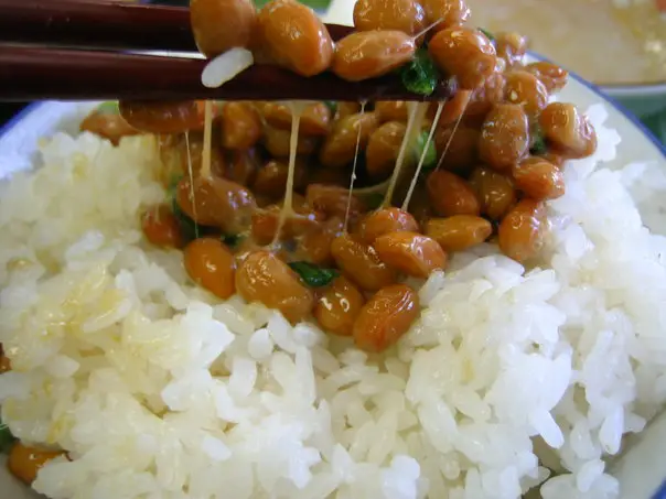 Natto on rice