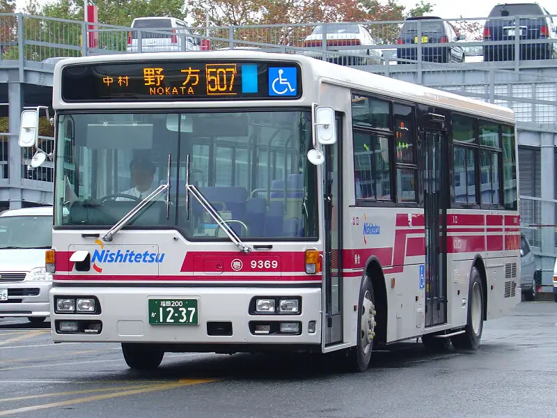 A local Nishitetsu Bus in Fukuoka