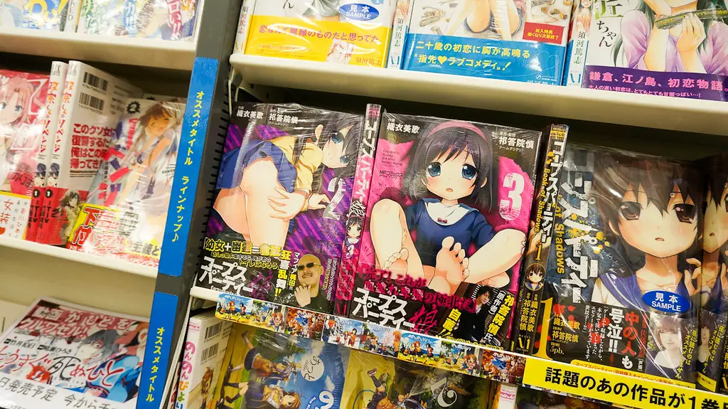 Adult content is still present in Japanese magazines and other media