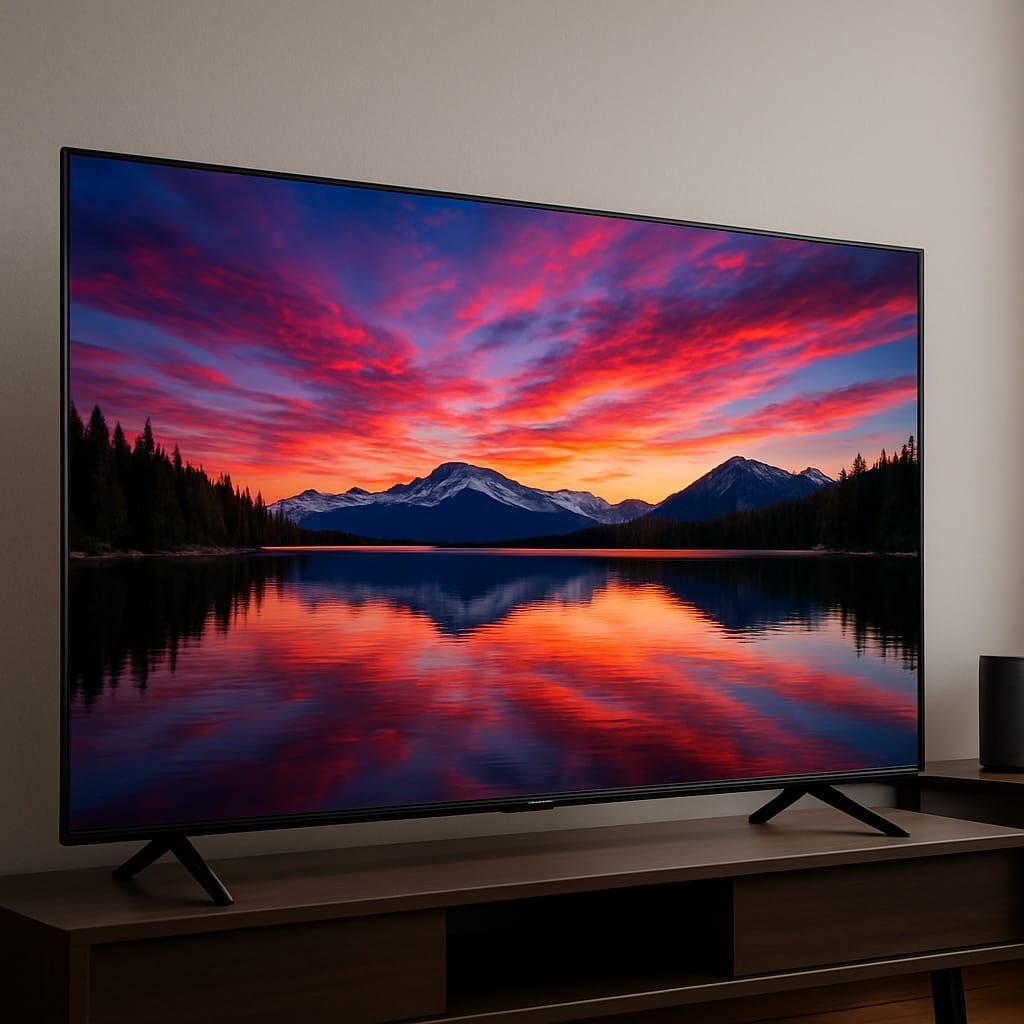 Japanese smart TV with a vibrant display